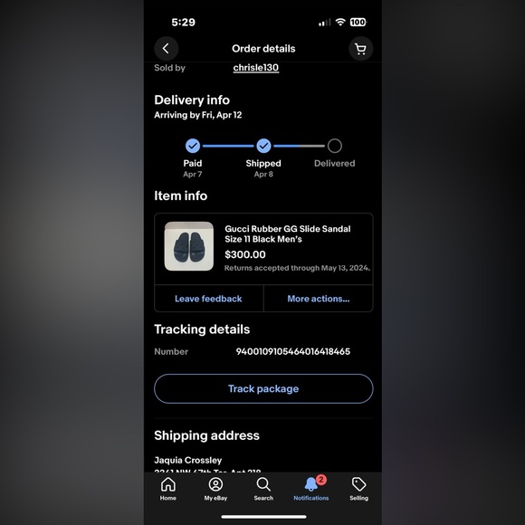 COPY - Gucci GG Rubber Slides Black - Picture 6 of 6